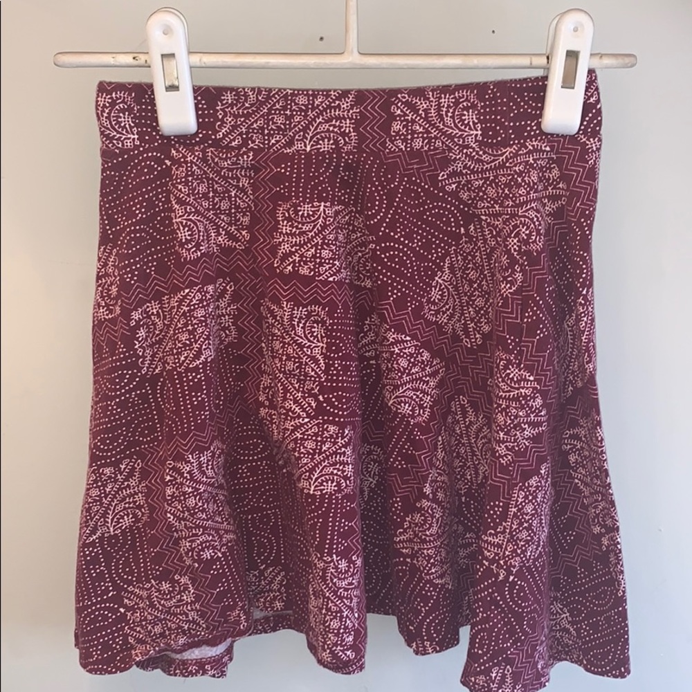 cute dark red skirt